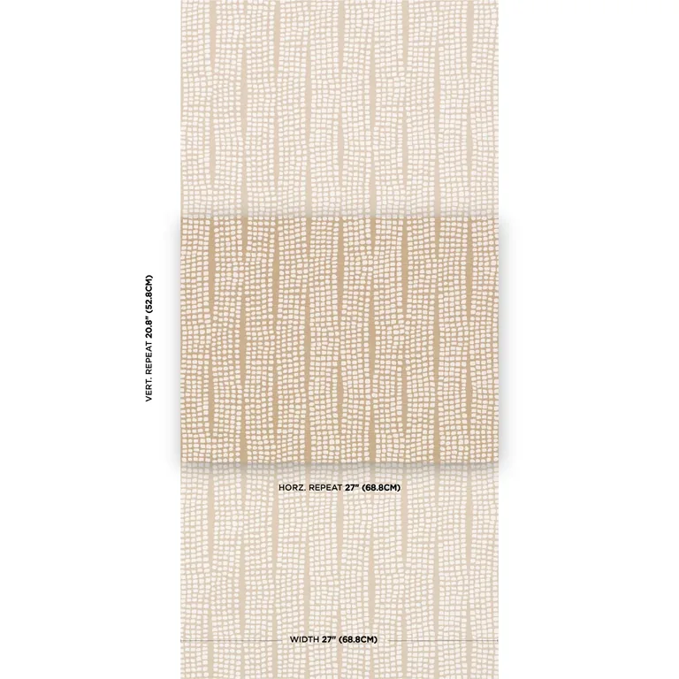Schumacher NOLAND VINYL wallpaper, color FLAX, SKU 5016111