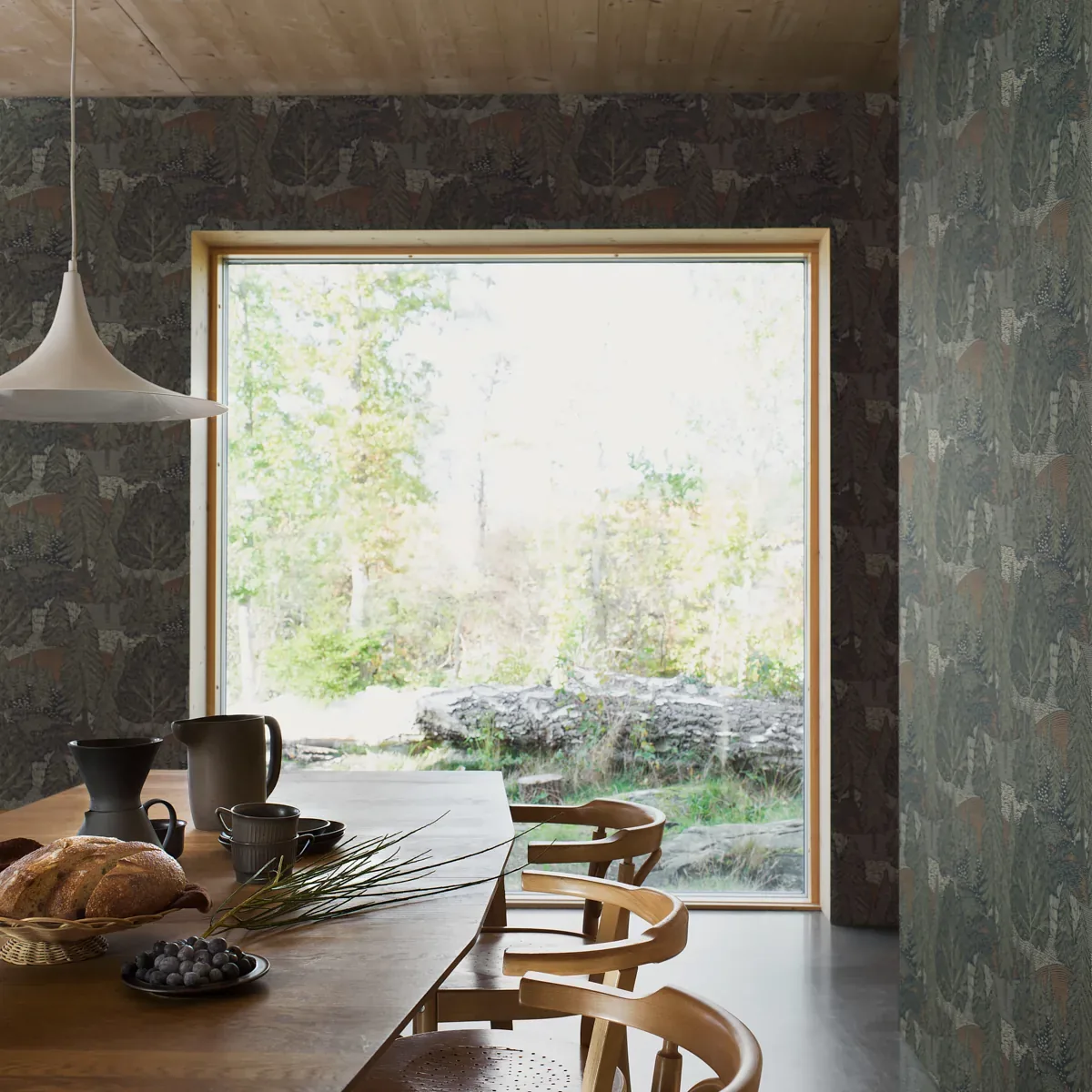 NORTHERN FOREST SPRUCE Schumacher Wallpaper wallpaper - SKU 4701