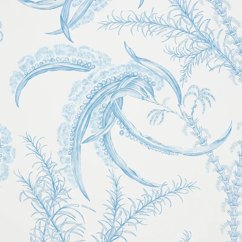 OCEAN TOILE DELFT Schumacher Wallpaper wallpaper - SKU 5008720