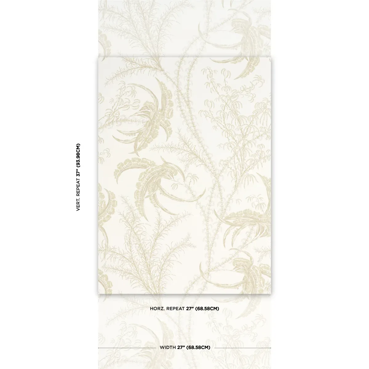 OCEAN TOILE SAND Schumacher Wallpaper wallpaper - SKU 5008722
