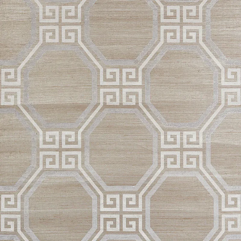 OCTAVIA HEMP SHIMMER QUARTZ Schumacher Wallpaper wallpaper - SKU 5008980