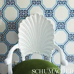 OCTAVIA PAPERWEAVE MARINE Schumacher Wallpaper wallpaper - SKU 5008890