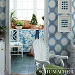 OCTAVIA PAPERWEAVE MARINE Schumacher Wallpaper wallpaper - SKU 5008890