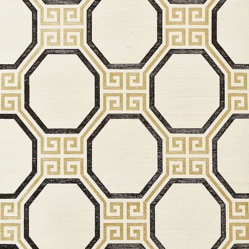 OCTAVIA SISAL GOLD & JET Schumacher Wallpaper wallpaper - SKU 5008930