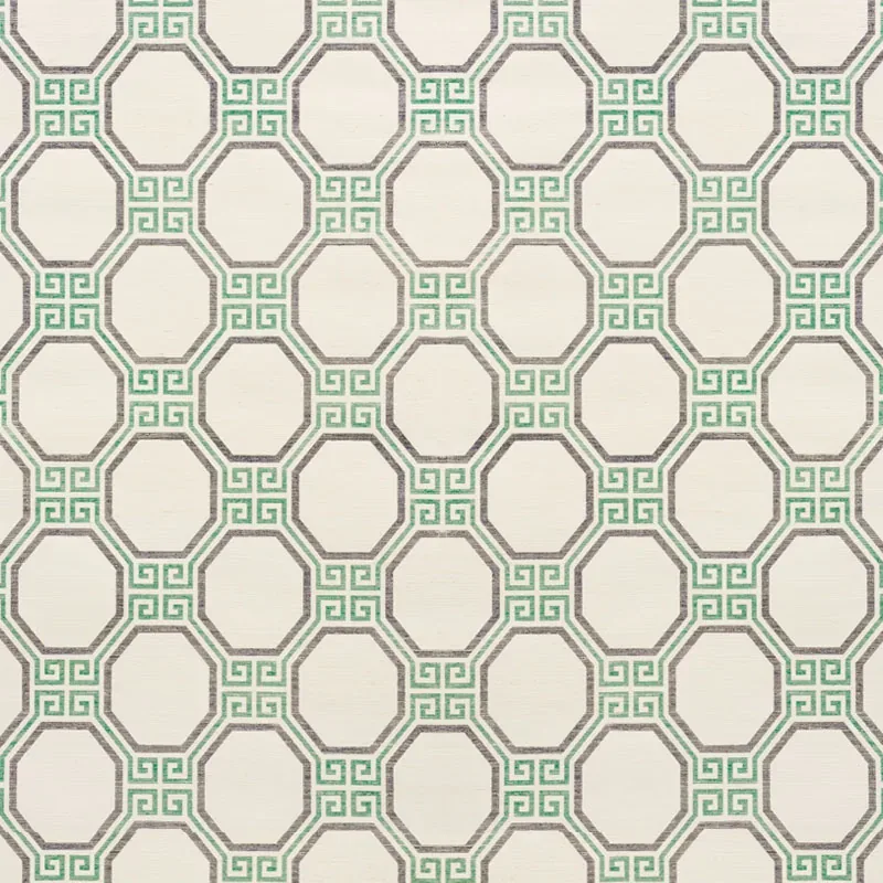 OCTAVIA SISAL JADE Schumacher Wallpaper wallpaper - SKU 5008934