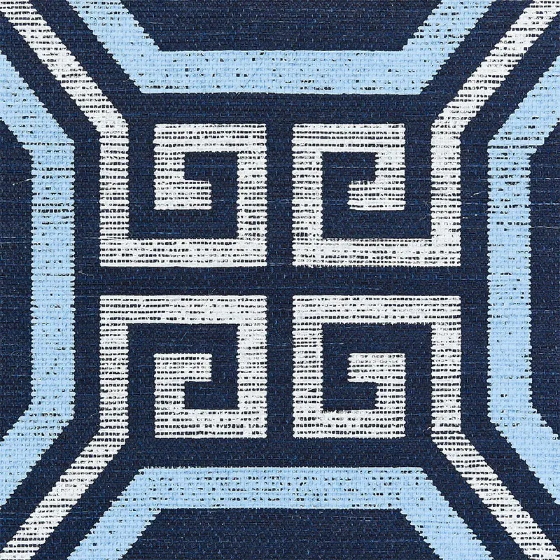 OCTAVIA SISAL NAVY Schumacher Wallpaper wallpaper - SKU 5008933