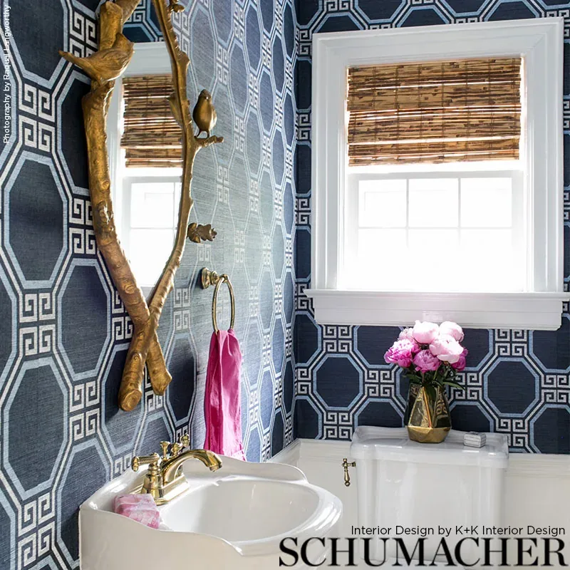 OCTAVIA SISAL - NAVY Schumacher Wallpaper | Wallpaper Twins OCTAVIA SISAL NAVY Schumacher Wallpaper wallpaper - SKU 5008933