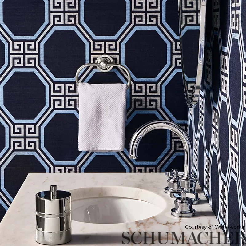 OCTAVIA SISAL - NAVY Schumacher Wallpaper | Wallpaper Twins OCTAVIA SISAL NAVY Schumacher Wallpaper wallpaper - SKU 5008933