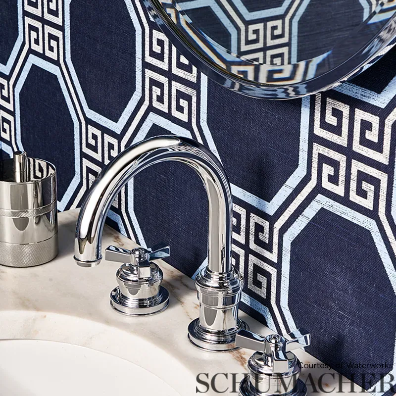 OCTAVIA SISAL - NAVY Schumacher Wallpaper | Wallpaper Twins OCTAVIA SISAL NAVY Schumacher Wallpaper wallpaper - SKU 5008933