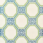 OCTAVIA SISAL TURQUOISE & PALM Schumacher Wallpaper wallpaper - SKU 5008931
