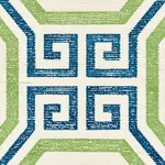 OCTAVIA SISAL TURQUOISE & PALM Schumacher Wallpaper wallpaper - SKU 5008931