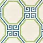 OCTAVIA SISAL TURQUOISE & PALM Schumacher Wallpaper wallpaper - SKU 5008931