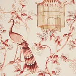 Oiseaux Et Fleurs CINNABAR Schumacher Wallpaper wallpaper - SKU 5004082