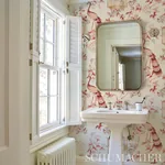 Oiseaux Et Fleurs CINNABAR Schumacher Wallpaper wallpaper - SKU 5004082