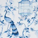 OISEAUX ET FLEURS - PORCELAIN Schumacher Wallpaper | Wallpap OISEAUX ET FLEURS PORCELAIN Schumacher Wallpaper wallpaper - SKU 5004081