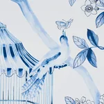 OISEAUX ET FLEURS - PORCELAIN Schumacher Wallpaper | Wallpap OISEAUX ET FLEURS PORCELAIN Schumacher Wallpaper wallpaper - SKU 5004081