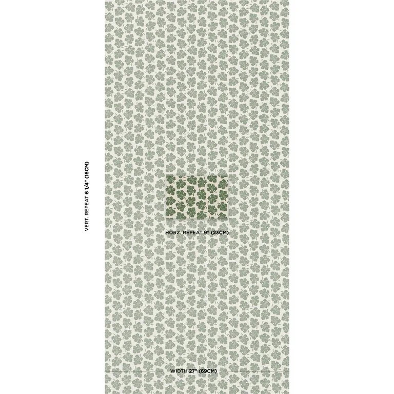 Schumacher OLIVE wallpaper, color GREEN, SKU 5015920