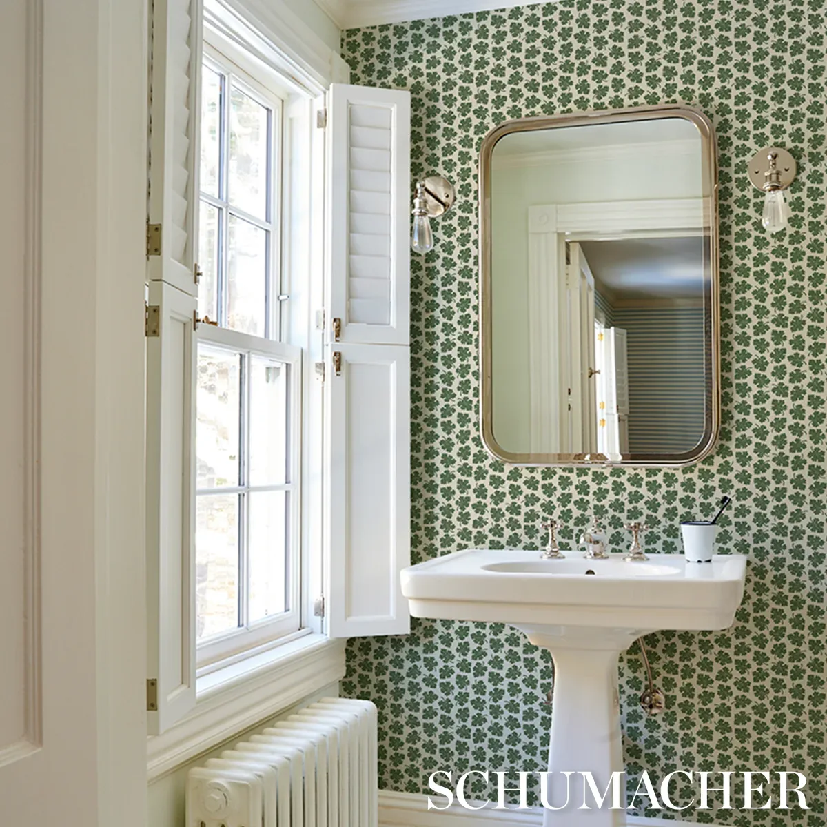 OLIVE GREEN Schumacher Wallpaper wallpaper - SKU 5015920
