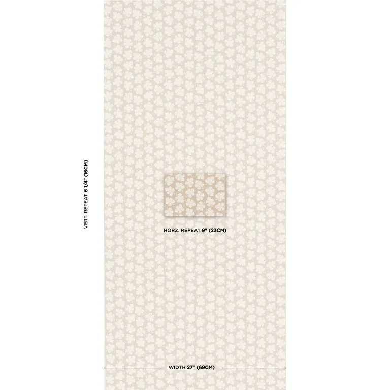 Schumacher OLIVE wallpaper, color NEUTRAL, SKU 5015921