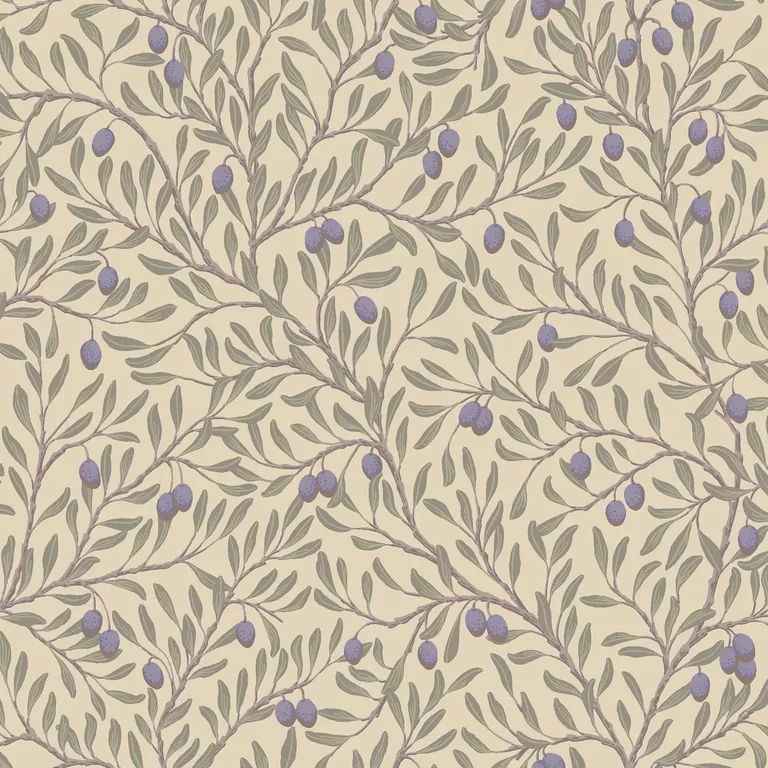 Schumacher OLIVTRÄD wallpaper, color LEAF AND NATURAL, SKU 5704