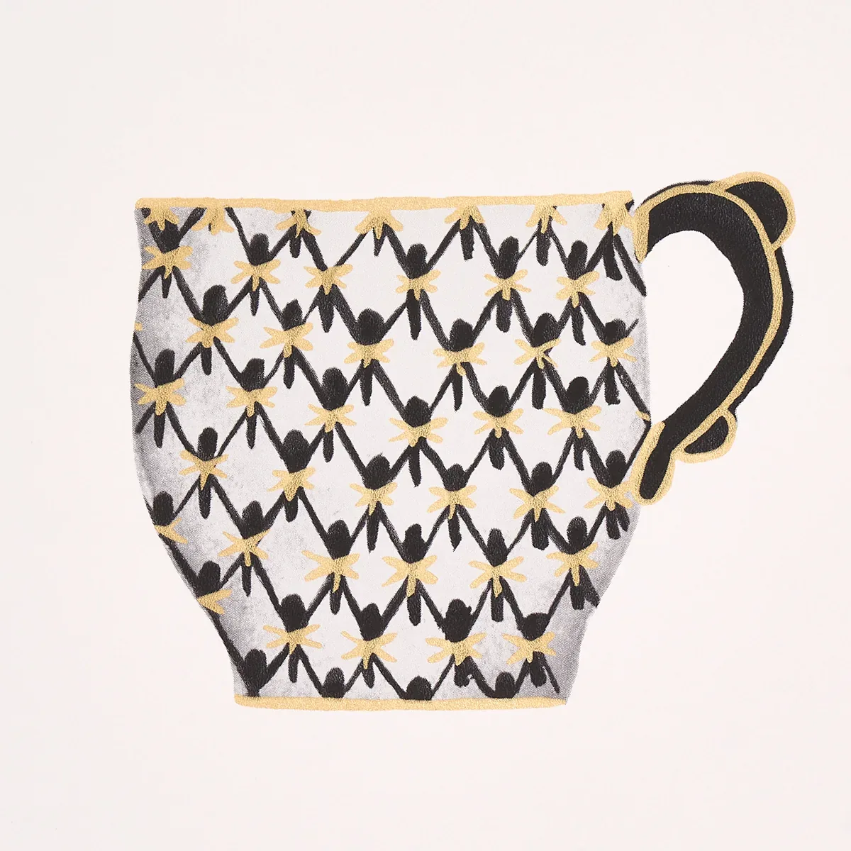 ONIE'S TEACUPS - INK Schumacher Wallpaper | Wallpaper Twins ONIE'S TEACUPS INK Schumacher Wallpaper wallpaper - SKU 5014780