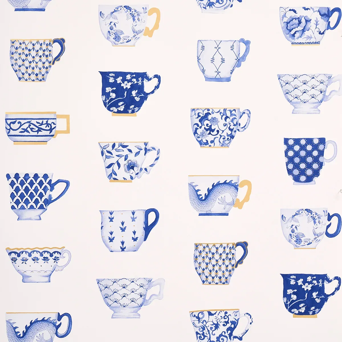 ONIE'S TEACUPS PORCELIN Schumacher Wallpaper wallpaper - SKU 5014782