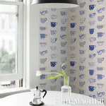 ONIE'S TEACUPS PORCELIN Schumacher Wallpaper wallpaper - SKU 5014782