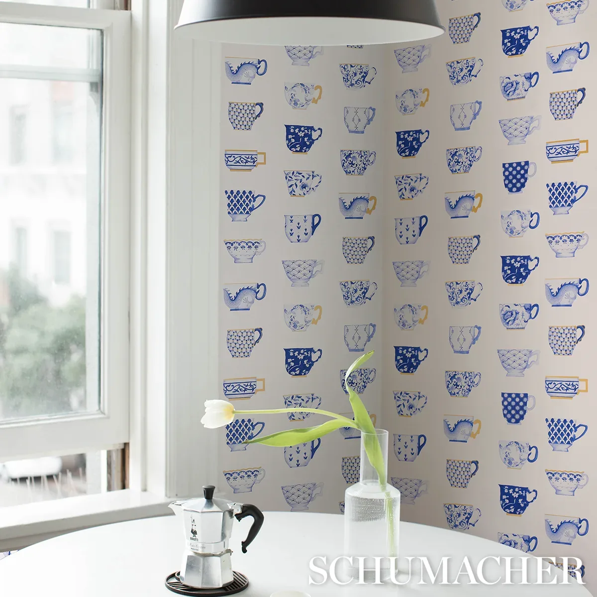 ONIE'S TEACUPS PORCELIN Schumacher Wallpaper wallpaper - SKU 5014782