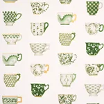 ONIE'S TEACUPS SPRING GREEN Schumacher Wallpaper wallpaper - SKU 5014781