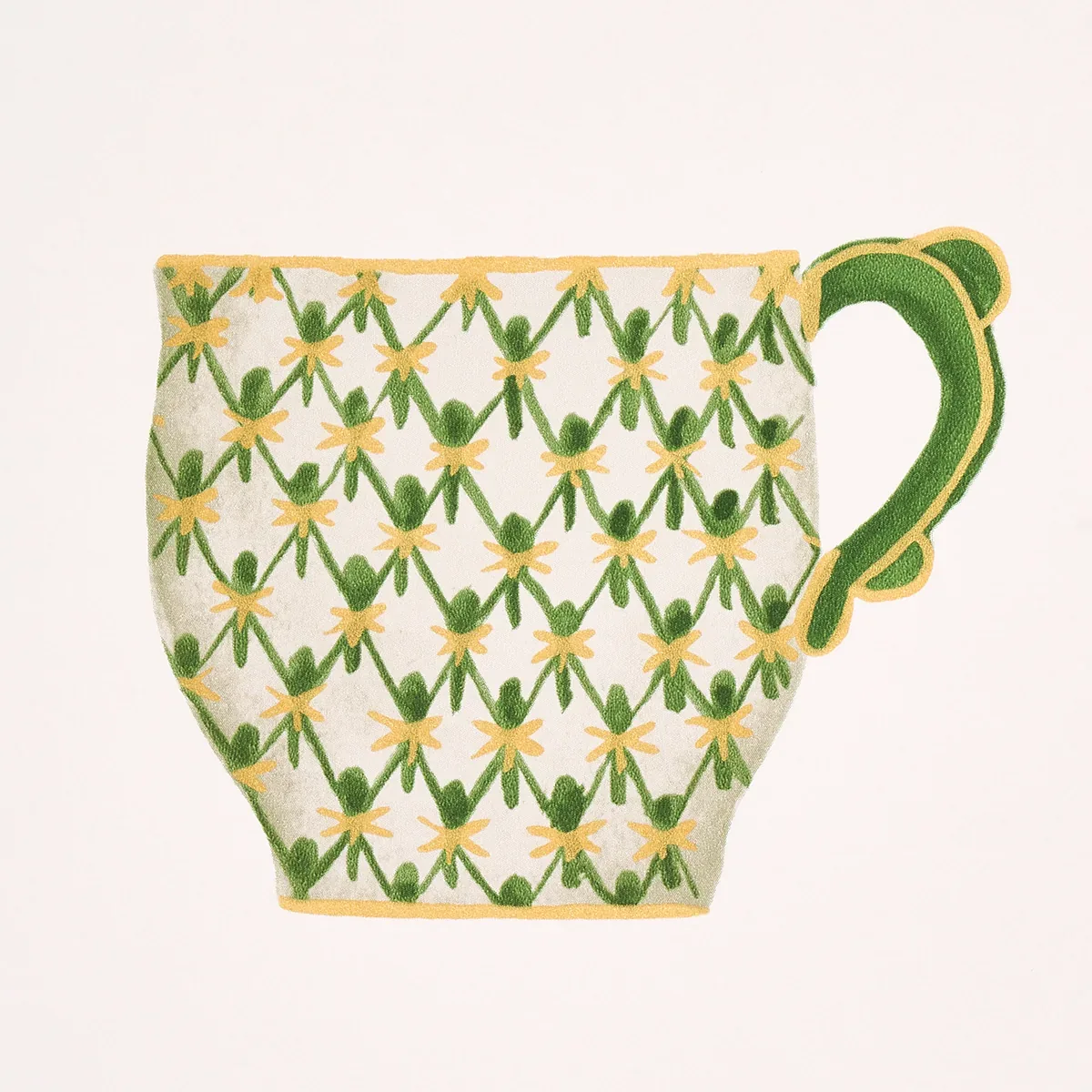 ONIE'S TEACUPS SPRING GREEN Schumacher Wallpaper wallpaper - SKU 5014781