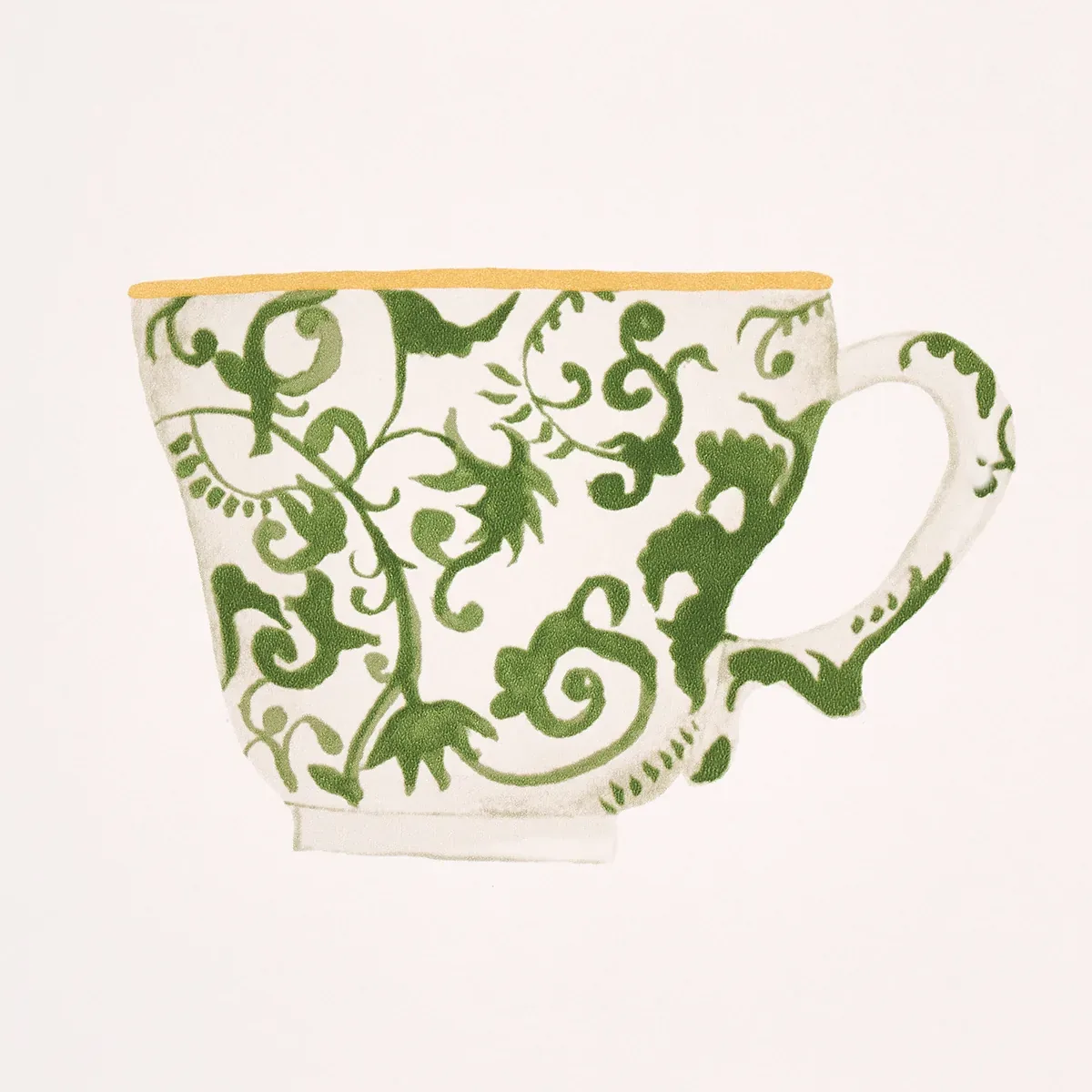 ONIE'S TEACUPS SPRING GREEN Schumacher Wallpaper wallpaper - SKU 5014781
