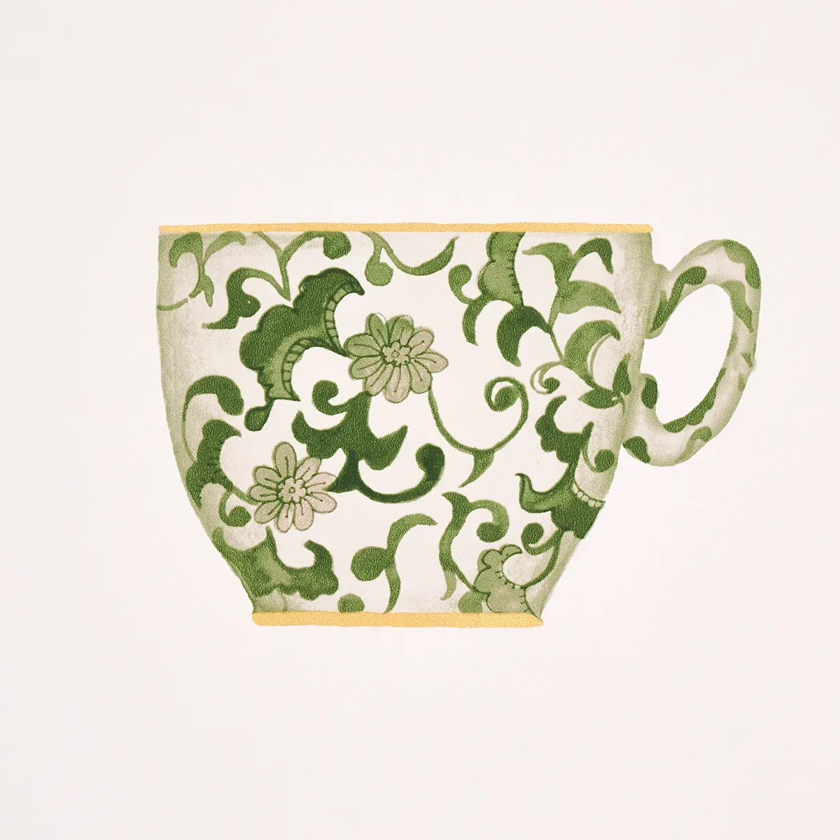 ONIE'S TEACUPS SPRING GREEN Schumacher Wallpaper wallpaper - SKU 5014781
