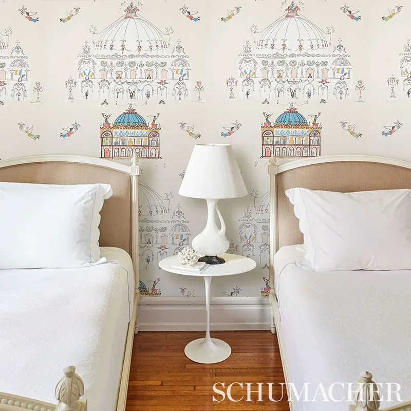 Schumacher OPERA - IVORY Wallpaper | Buy Online color IVORY