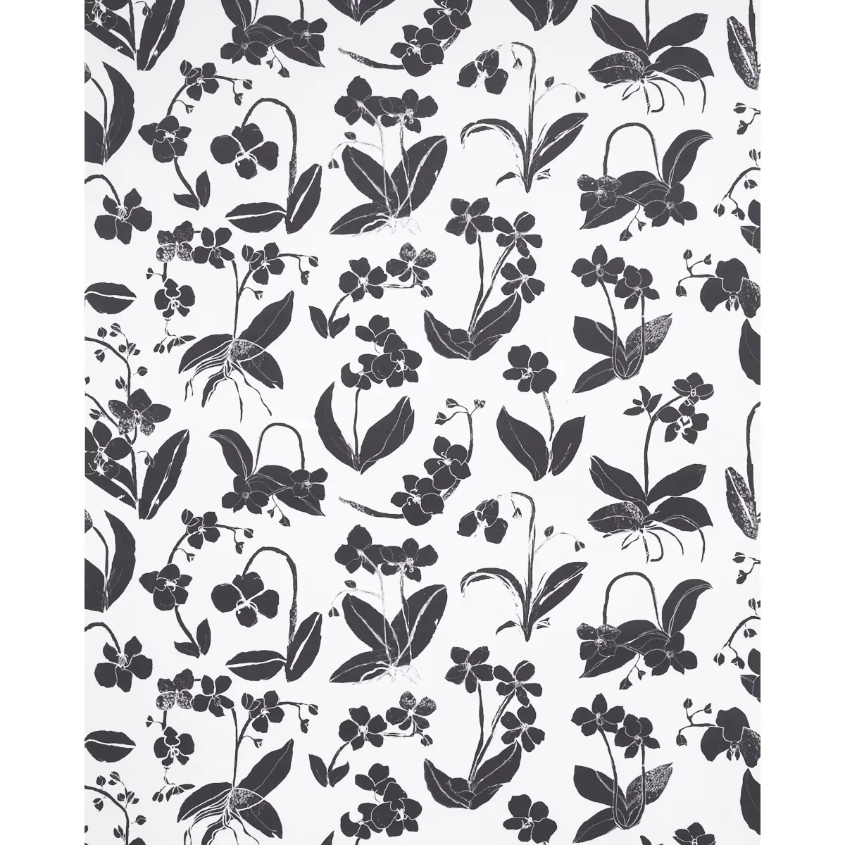 ORCHIDS HAVE DREAMS - SOFT BLACK Schumacher Wallpaper | Wall ORCHIDS HAVE DREAMS SOFT BLACK Schumacher Wallpaper wallpaper - SKU 5014100
