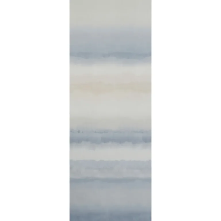 Schumacher ORISSA PANEL wallpaper, color BLUE & NATURAL, SKU 5011451