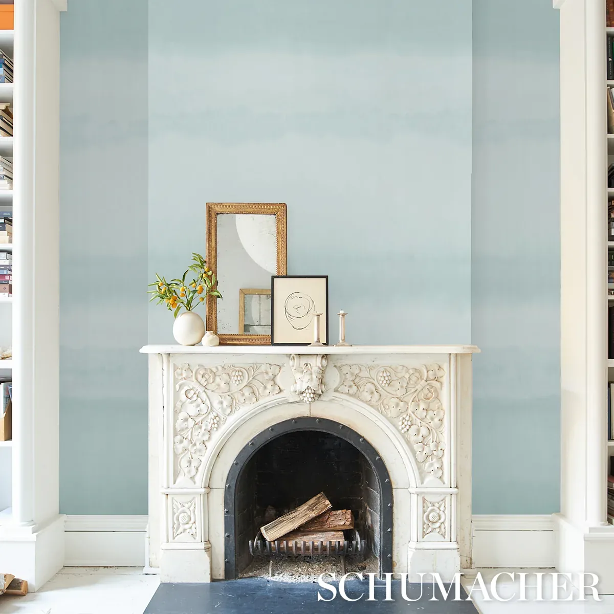 ORISSA PANEL MINERAL Schumacher Wallpaper wallpaper - SKU 5011454