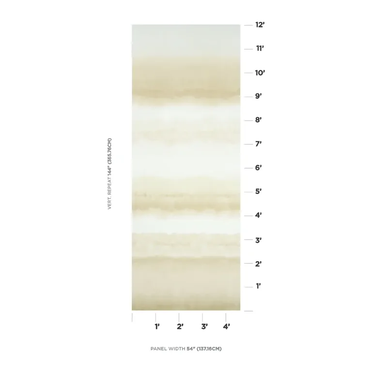 Schumacher ORISSA PANEL wallpaper, color NATURAL, SKU 5011452