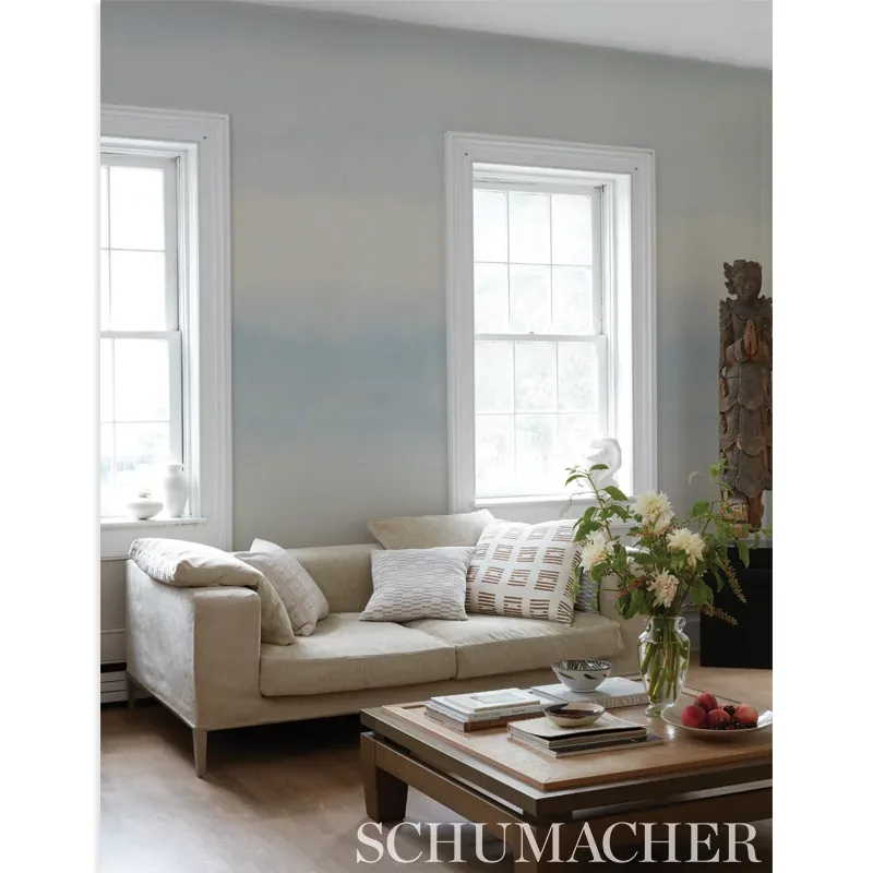 ORISSA SISAL PANEL SKY Schumacher Wallpaper wallpaper - SKU 5011440