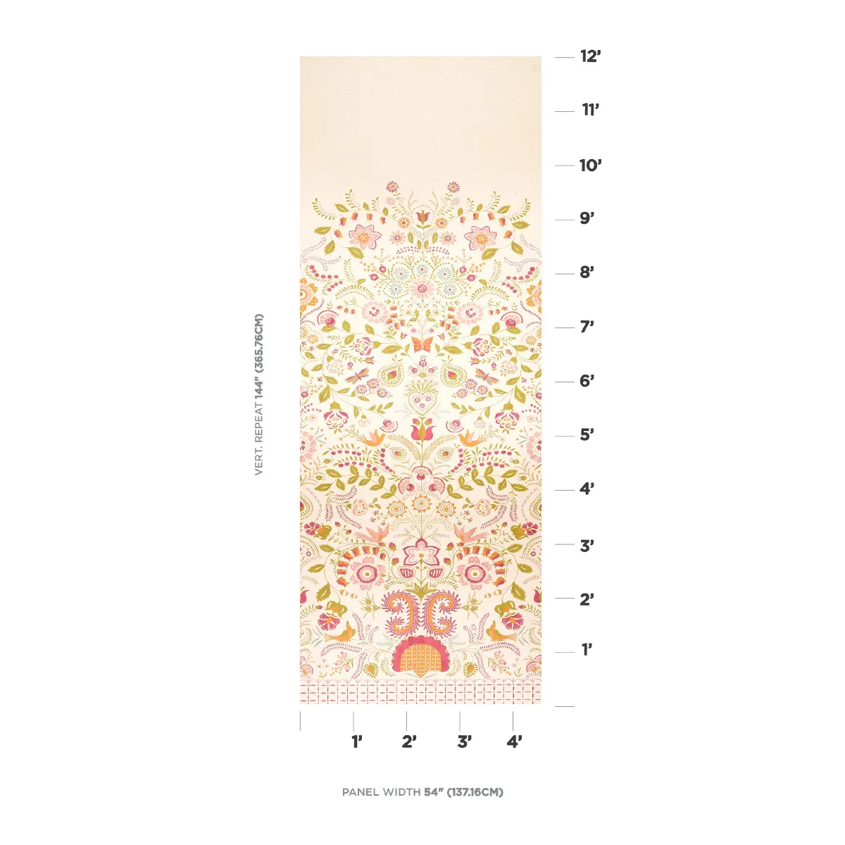 ORLA PANEL MAGENTA Schumacher Wallpaper wallpaper - SKU 5012150