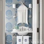 OTTOMAN FLOWER SISAL MINERAL Schumacher Wallpaper wallpaper - SKU 5008211