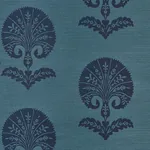 OTTOMAN FLOWER SISAL - PEACOCK Schumacher Wallpaper | Wallpa OTTOMAN FLOWER SISAL PEACOCK Schumacher Wallpaper wallpaper - SKU 5008212