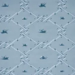 OUVREZ MOI - BLUE Schumacher Wallpaper | Wallpaper Twins OUVREZ MOI BLUE Schumacher Wallpaper wallpaper - SKU 5014510