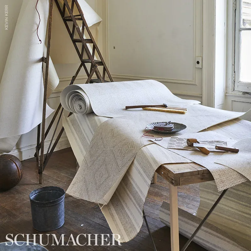 OXNARD LINEN PAPERWEAVE NATURAL Schumacher Wallpaper wallpaper - SKU 5011310