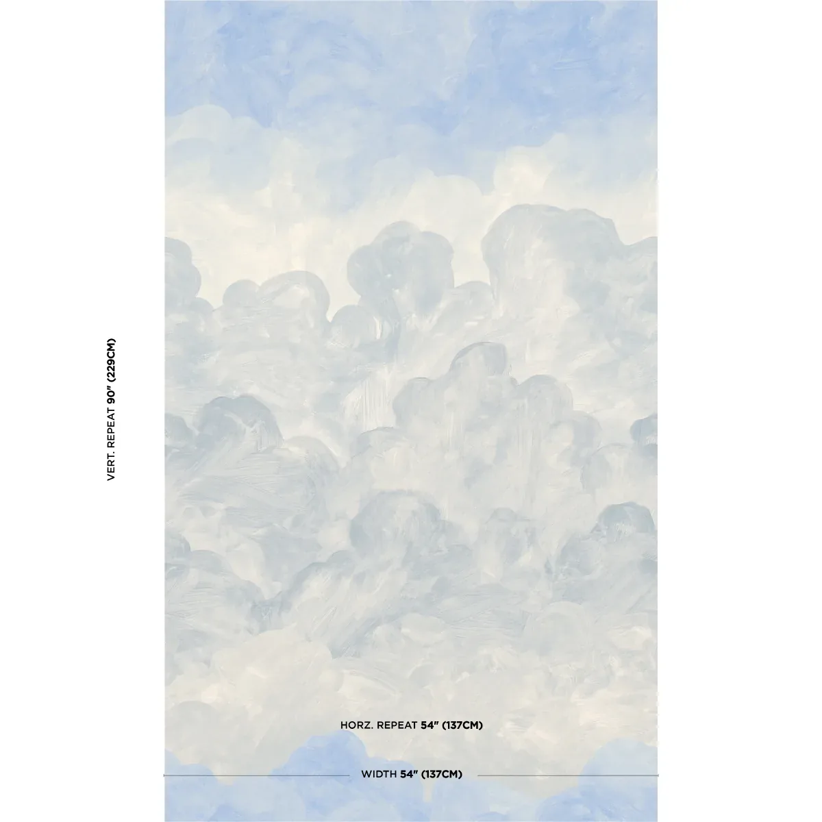 PAINTED SKY CLEAR BLUE Schumacher Wallpaper wallpaper - SKU 5016021