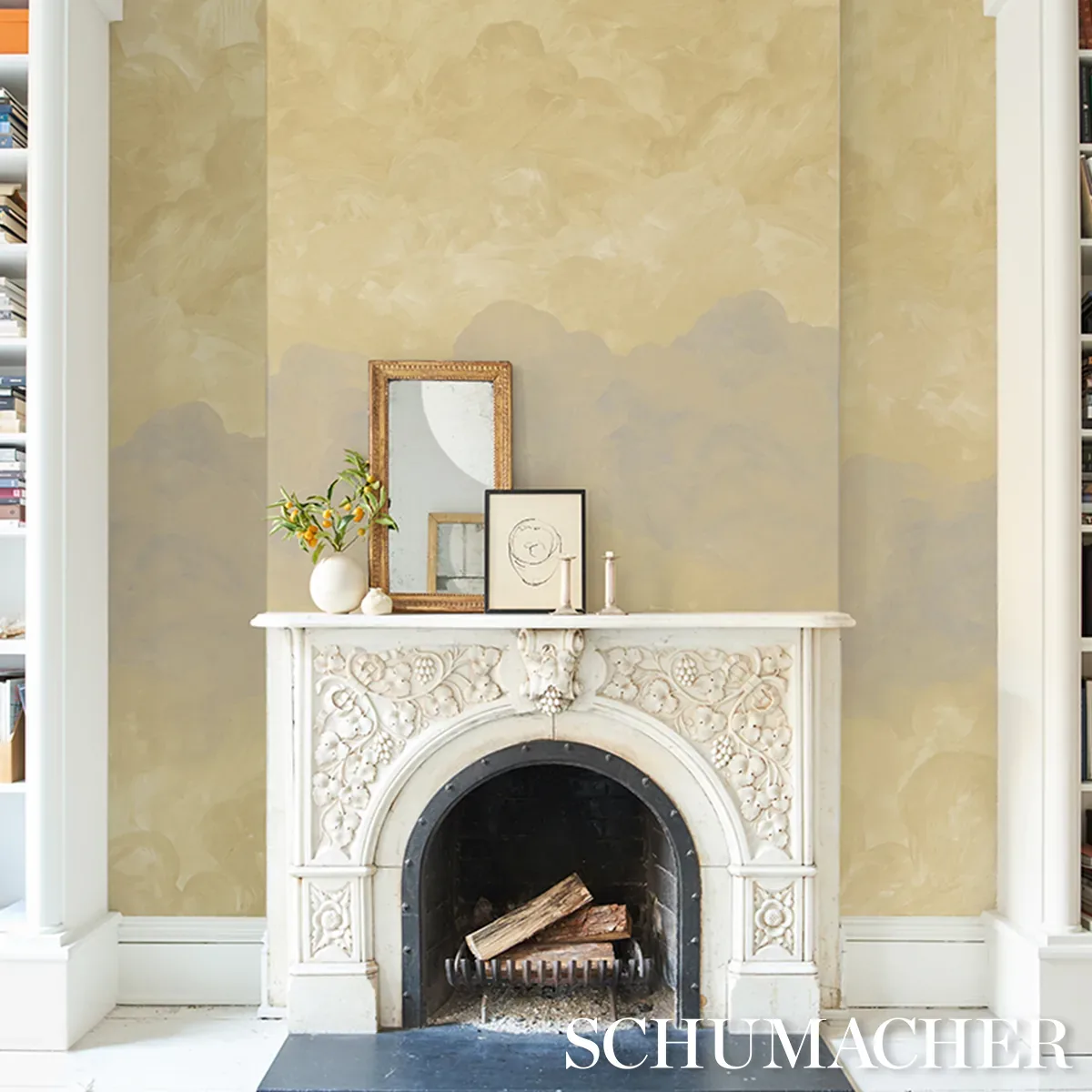 PAINTED SKY - SUNBEAM Schumacher Wallpaper | Wallpaper Twins PAINTED SKY SUNBEAM Schumacher Wallpaper wallpaper - SKU 5016020