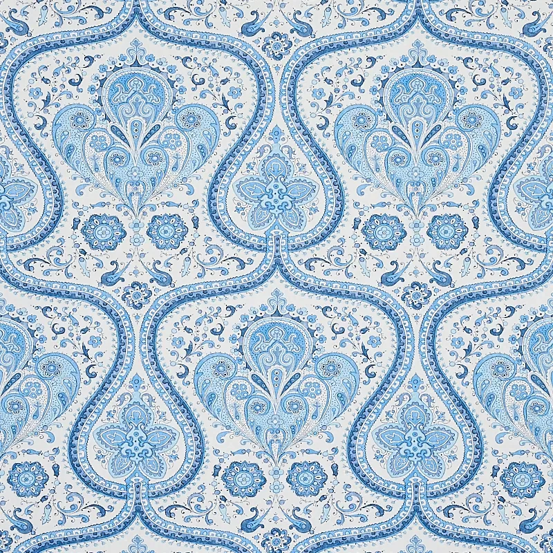 PAISLEY COURT BLUE Schumacher Wallpaper wallpaper - SKU 5012270