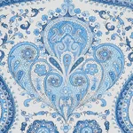 PAISLEY COURT - BLUE Schumacher Wallpaper | Wallpaper Twins PAISLEY COURT BLUE Schumacher Wallpaper wallpaper - SKU 5012270