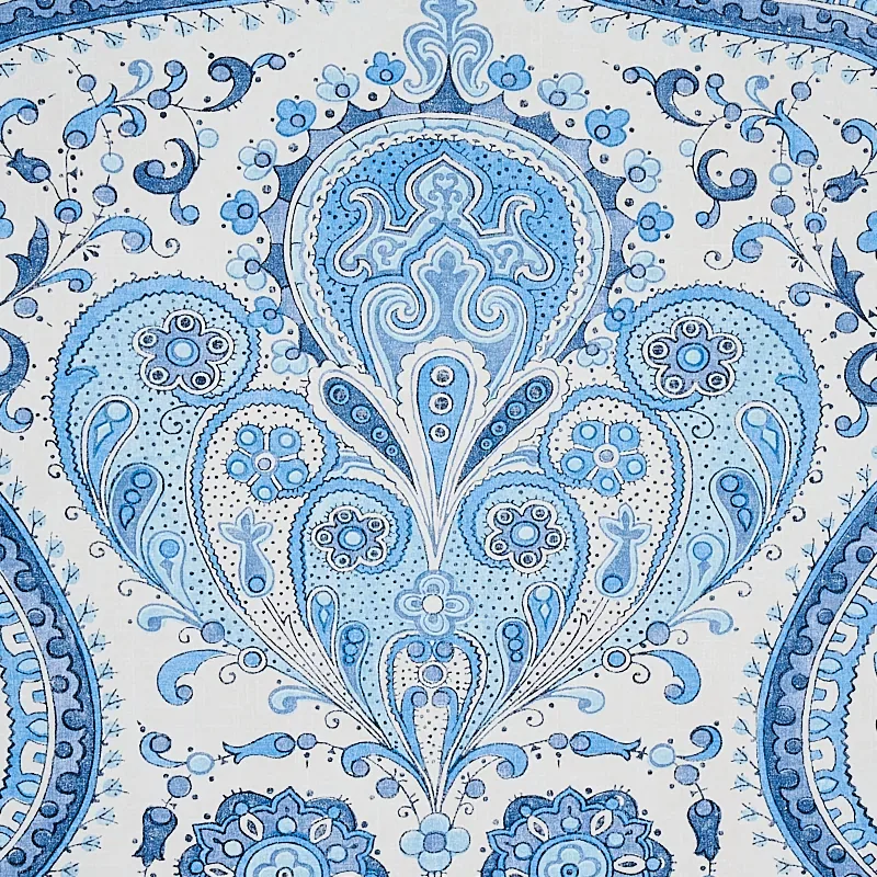 PAISLEY COURT - BLUE Schumacher Wallpaper | Wallpaper Twins PAISLEY COURT BLUE Schumacher Wallpaper wallpaper - SKU 5012270