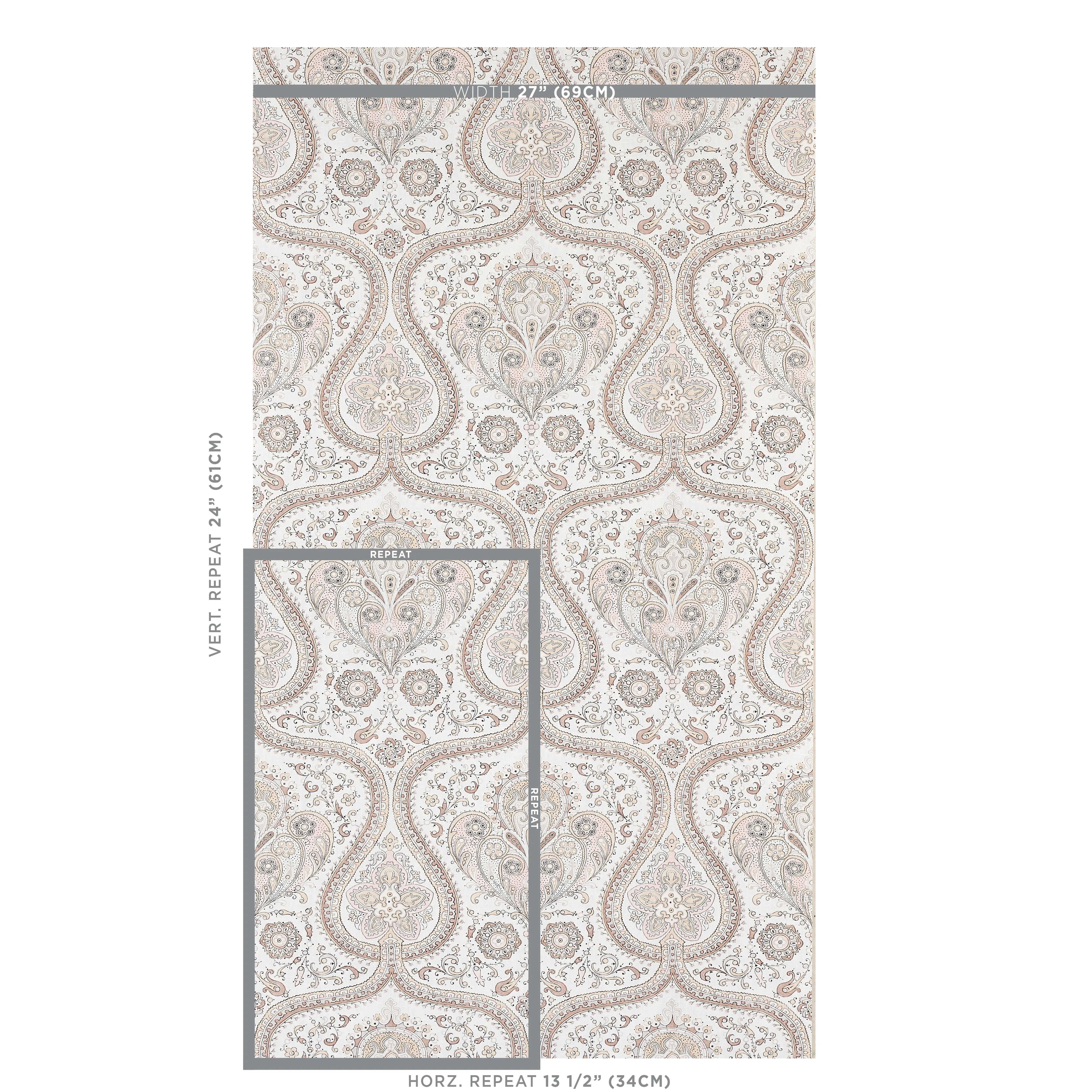 PAISLEY COURT SAND Schumacher Wallpaper wallpaper - SKU 5012272