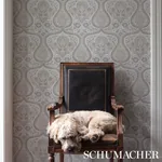 PAISLEY COURT SAND Schumacher Wallpaper wallpaper - SKU 5012272